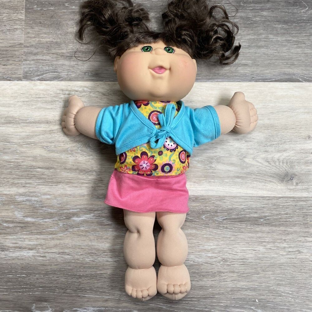 Cabbage Patch Kids Twinkle Toes Brunette/Green Eye 2014 NO SHOES